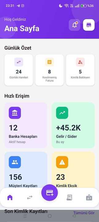 EksenGOLD Mobil Uygulama Ana Ekran