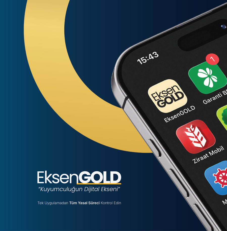 EksenGOLD mobil uygulaması — telefonun ana ekranında banka uygulamalarının yanında EksenGOLD